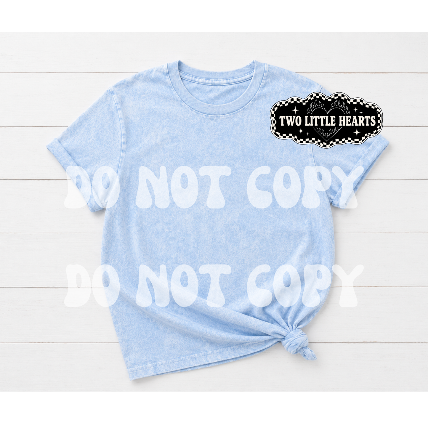 Soft Blue T Mock up