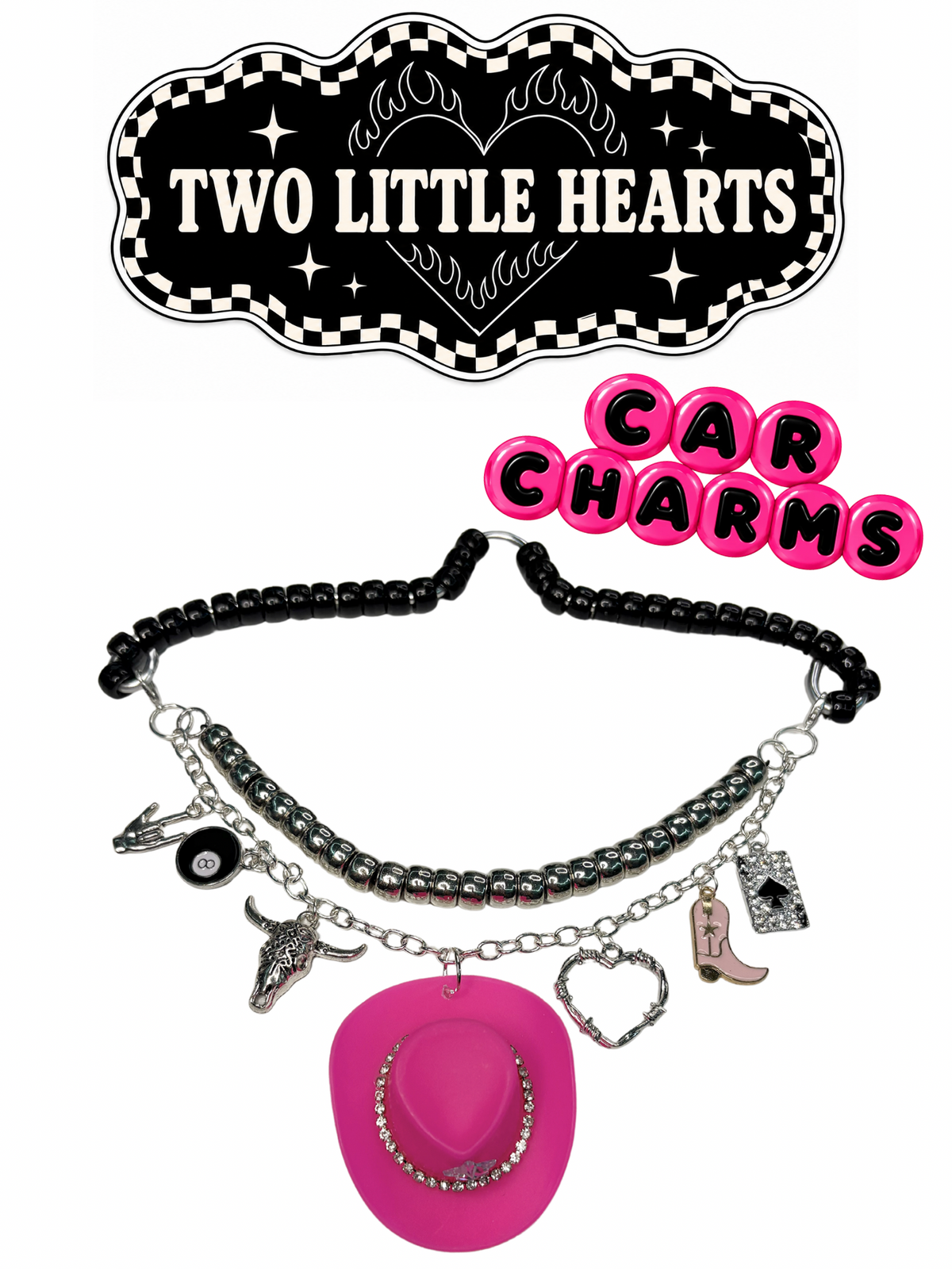 RTS Pink Cowgirl Car Charm