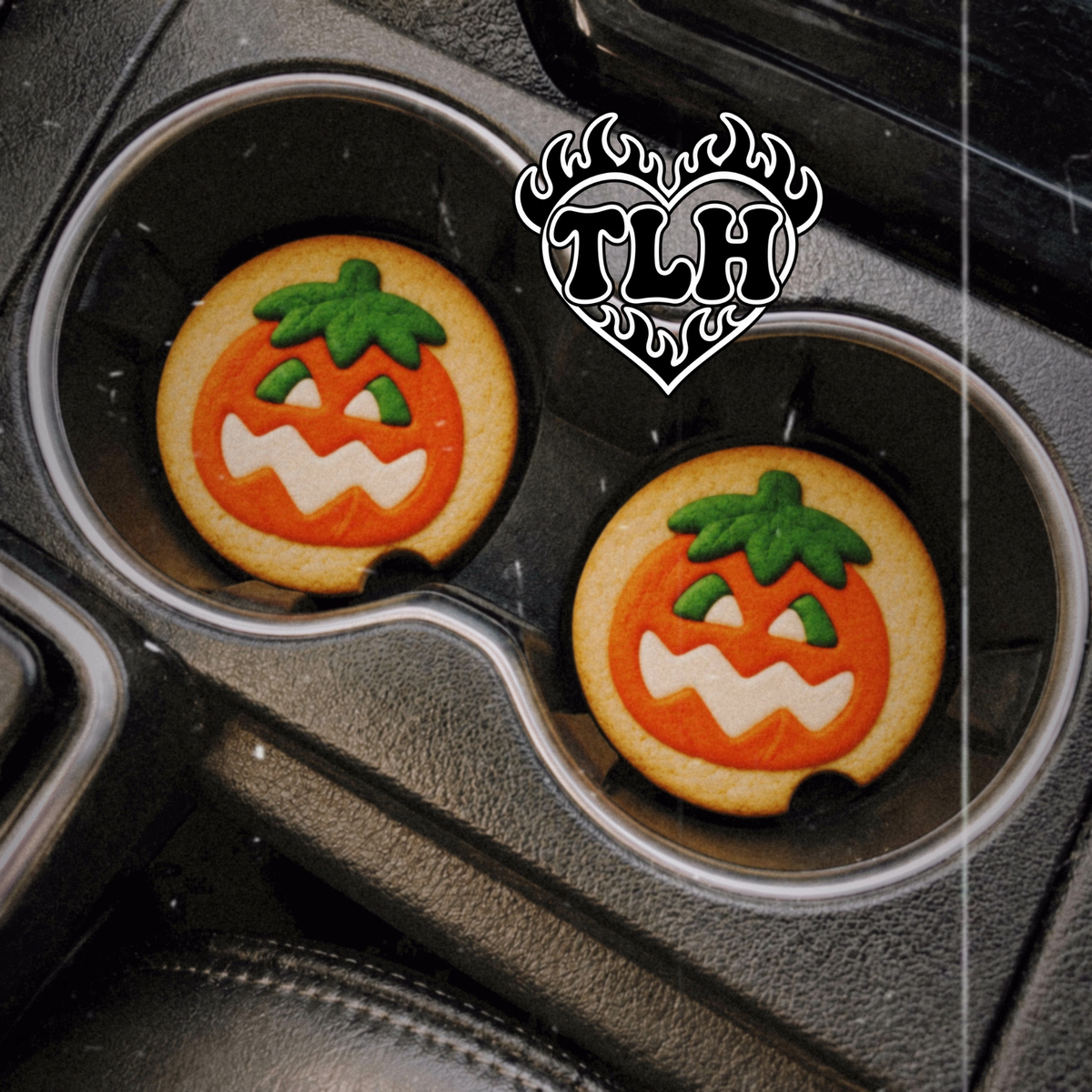 Pumpkin cookie Car coaster