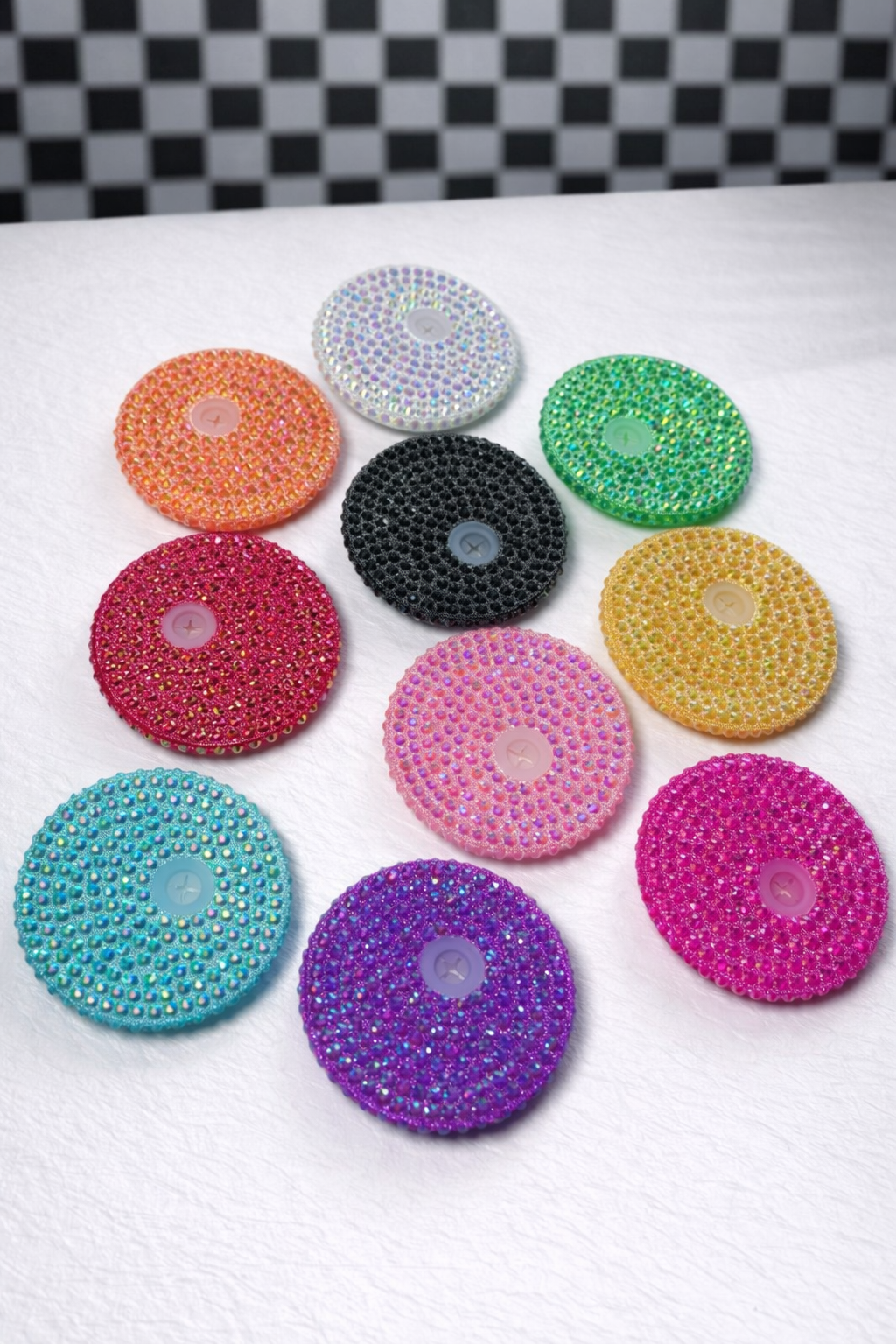 Rhinestone lid