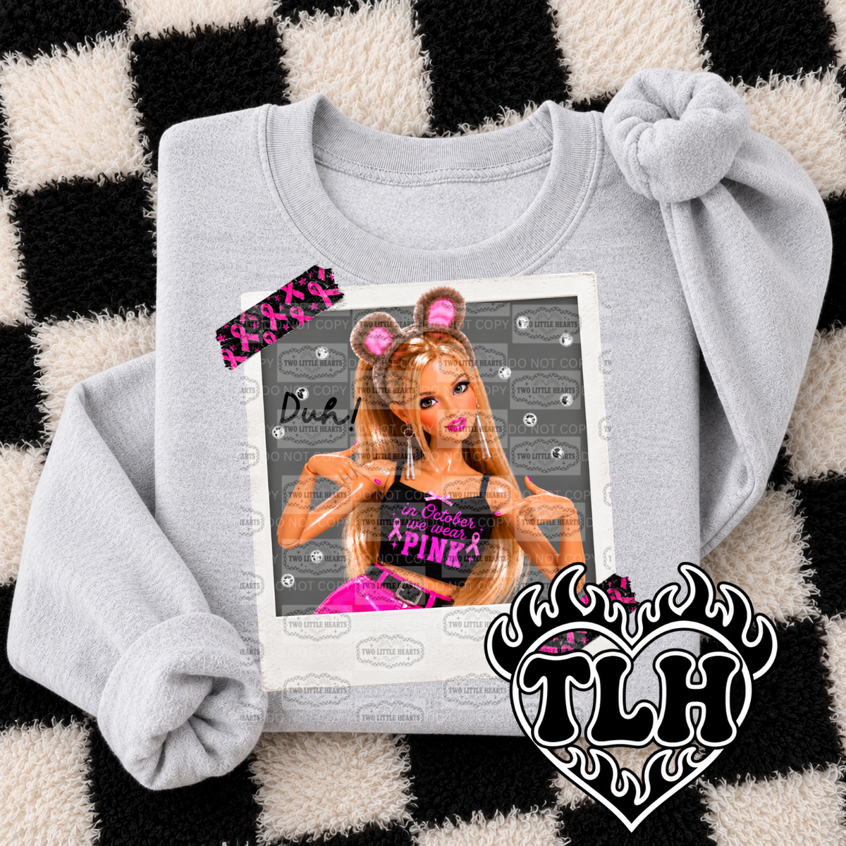Polaroid October is for pink PNG