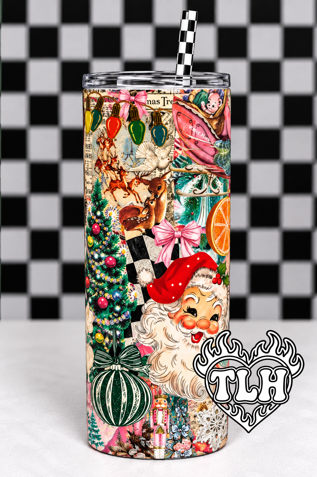 Vintage Christmas 20 oz tumbler