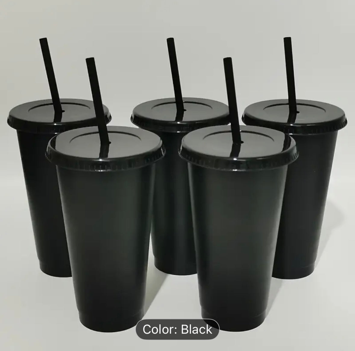 BLACK PLASTIC CUP