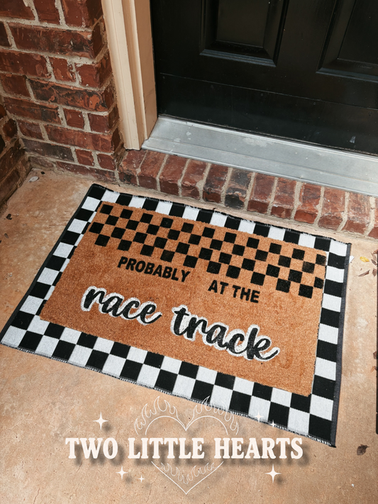Probably at the race track