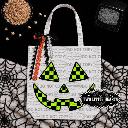 Green pumpkin face Candy Bag 🍬