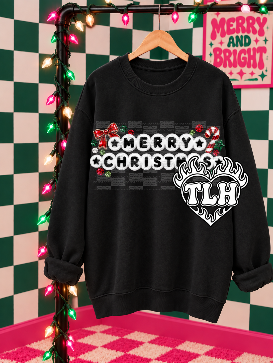 Merry Christmas rhinestone PNG