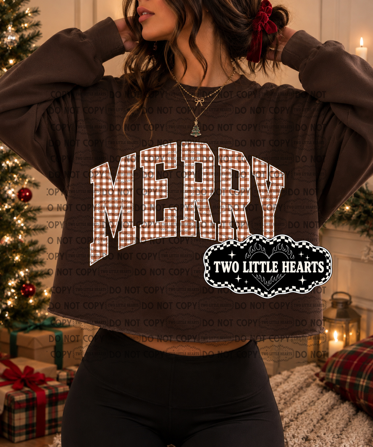 Merry gingham PNG