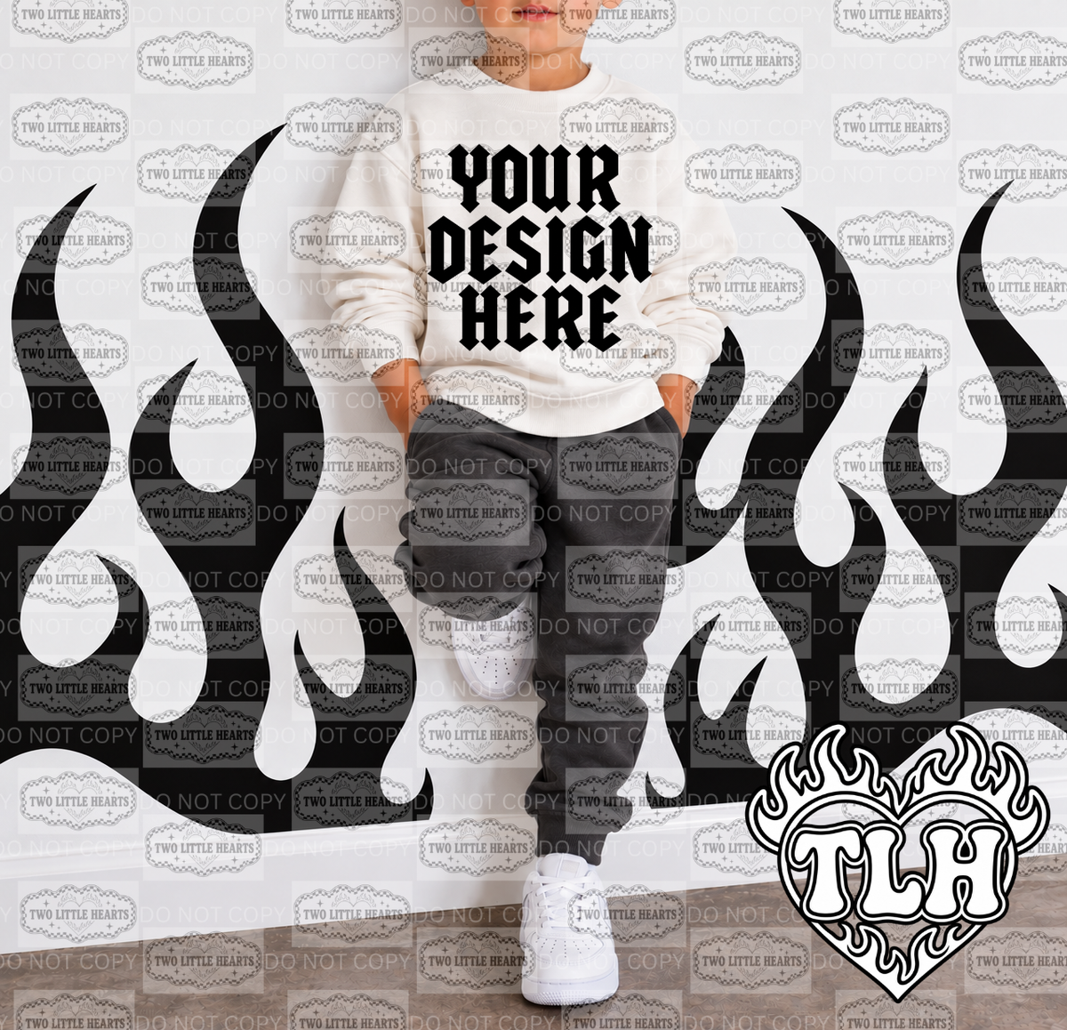 Flame toddler Mock up