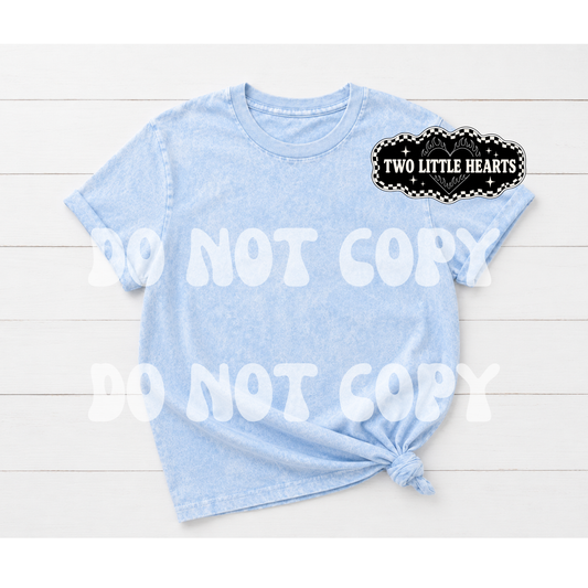 Soft Blue T Mock up