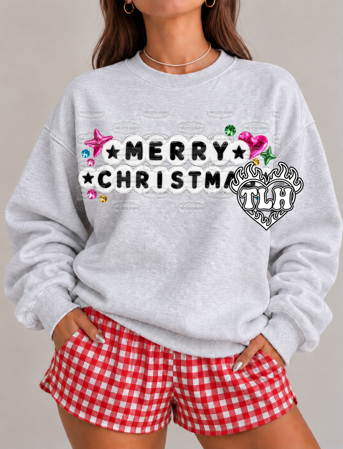 Merry Christmas rhinestone PNG