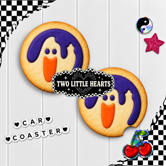 Ghost cookie Car Coaster