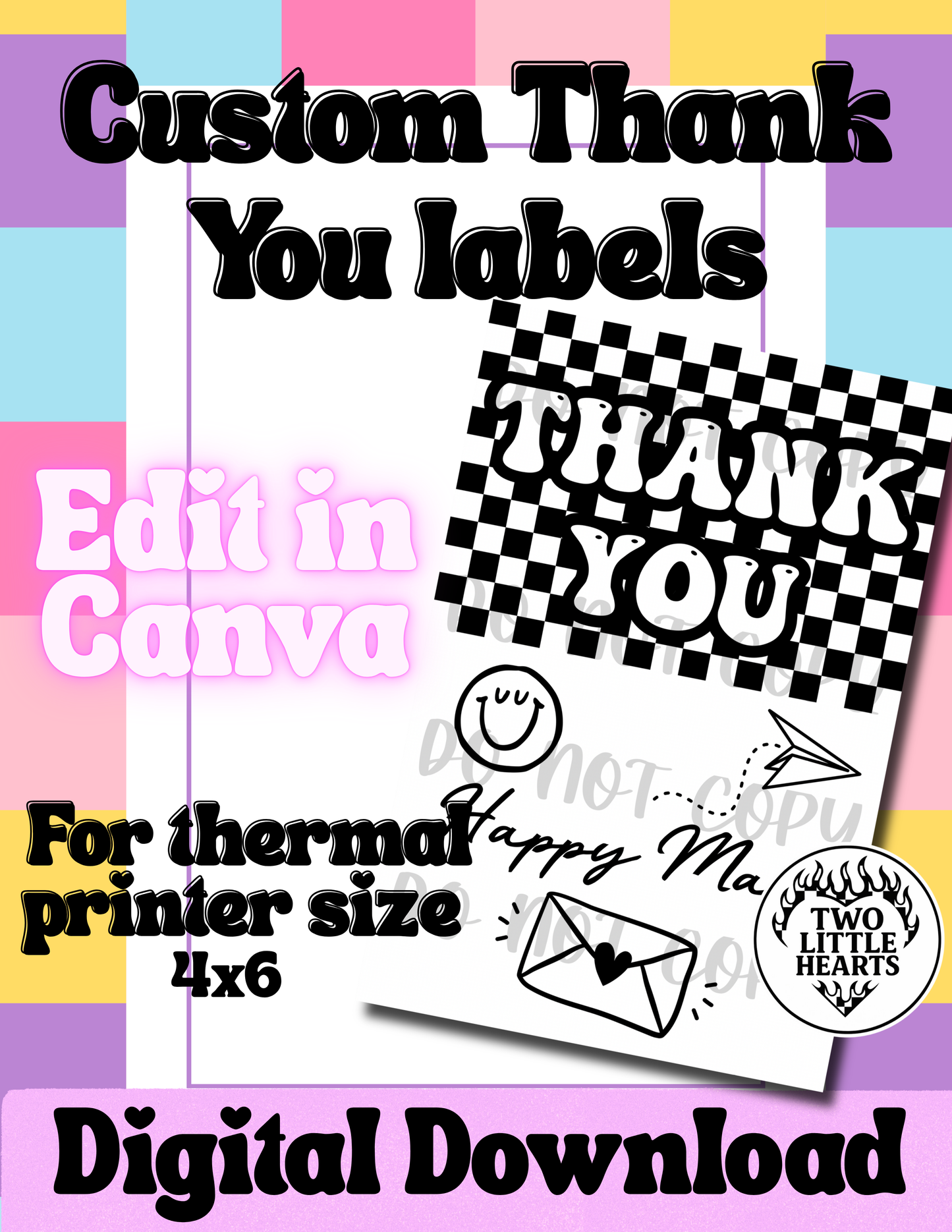 Thank you label