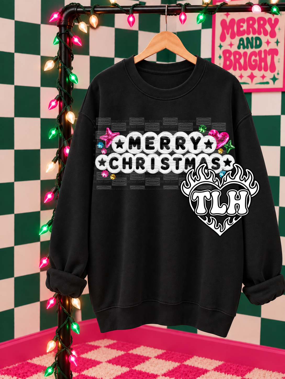Merry Christmas rhinestone PNG