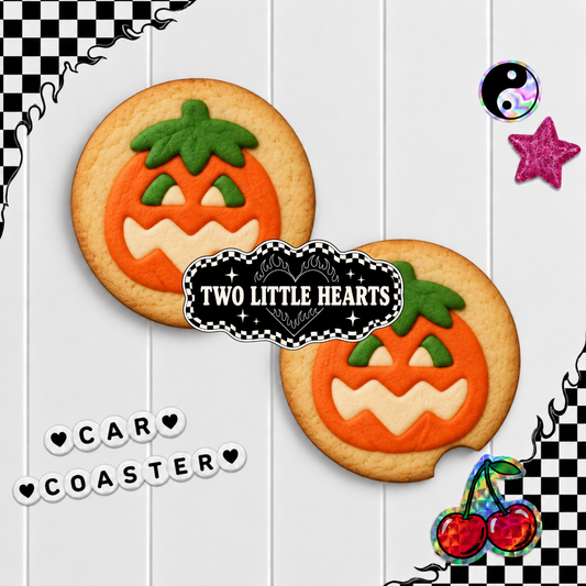 Pumpkin cookie Car coaster