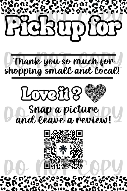 Pick up label