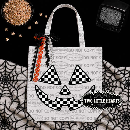 Blk pumpkin face Candy Bag 🍬