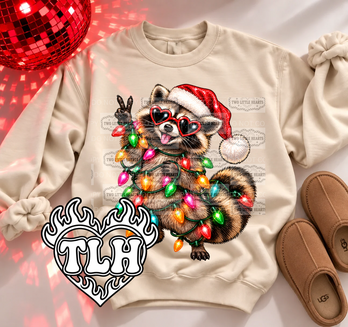 Christmas raccoon PNG