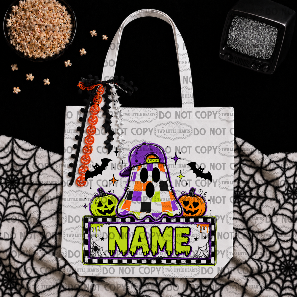 Checkered ghost Candy Bag 🍬