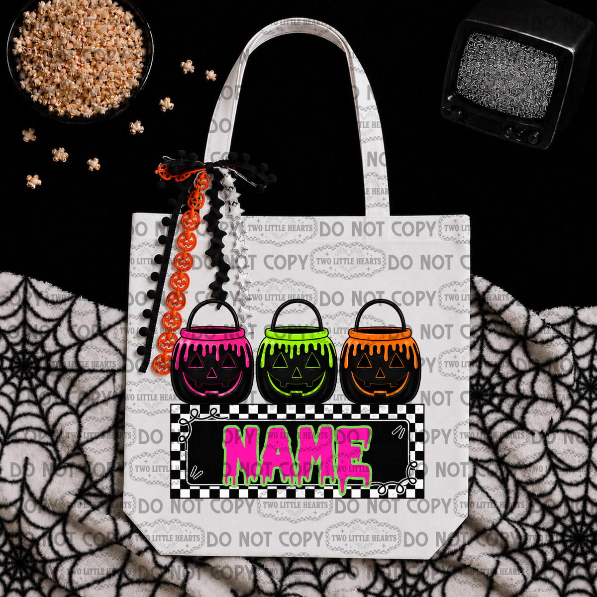 Neon pumpkin Candy Bag 🍬