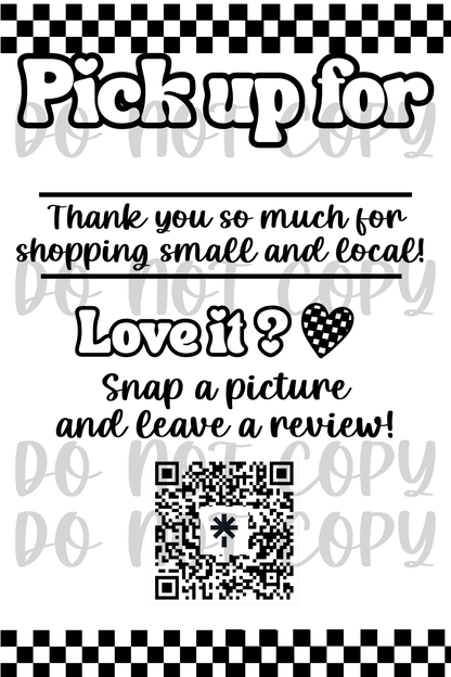 Pick up label