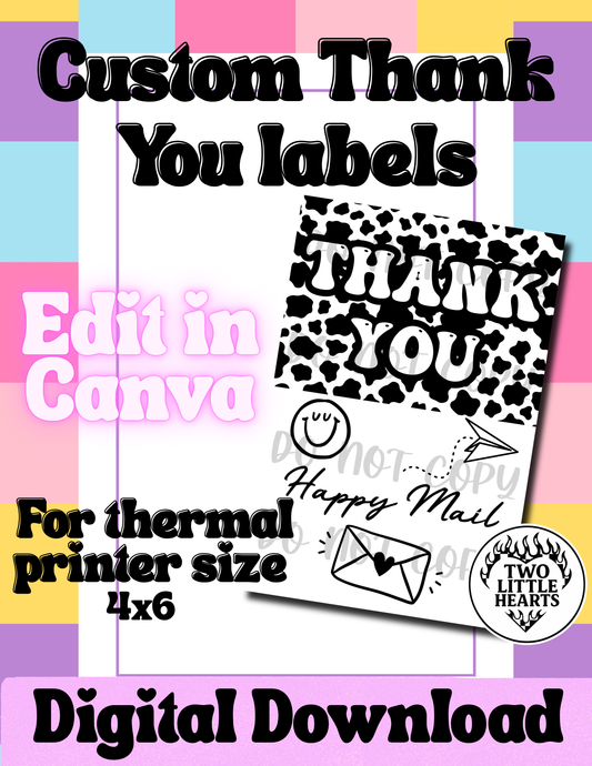 Thank you label
