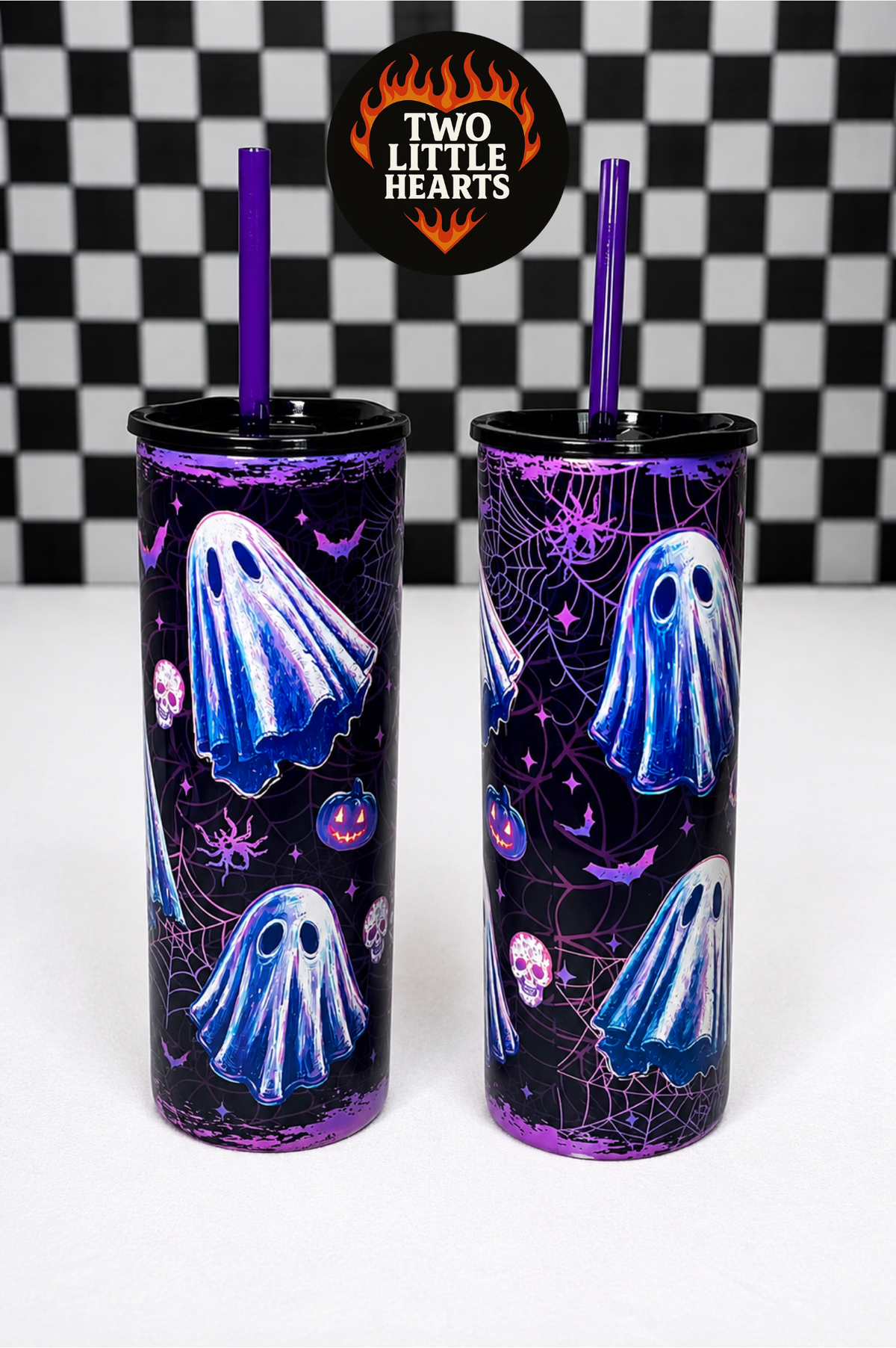 Purple ghost tumbler