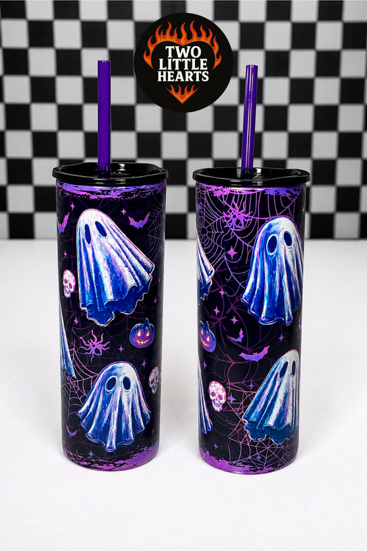 Purple ghost tumbler