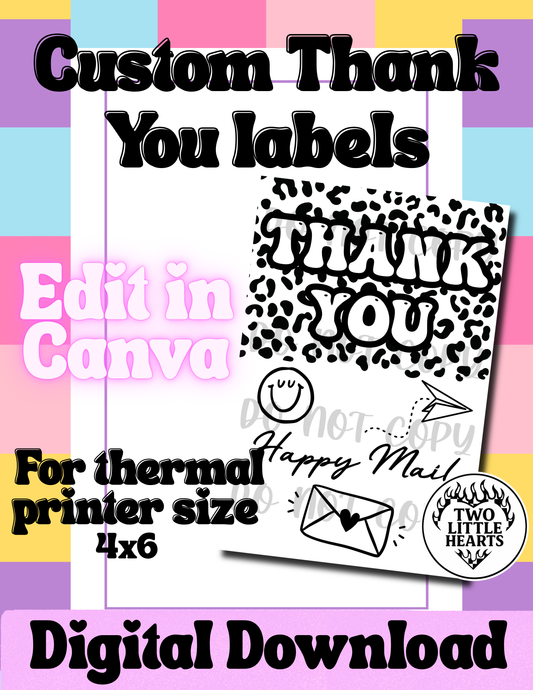 Thank you label
