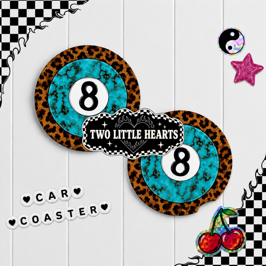 Western 8ball Car Coaster
