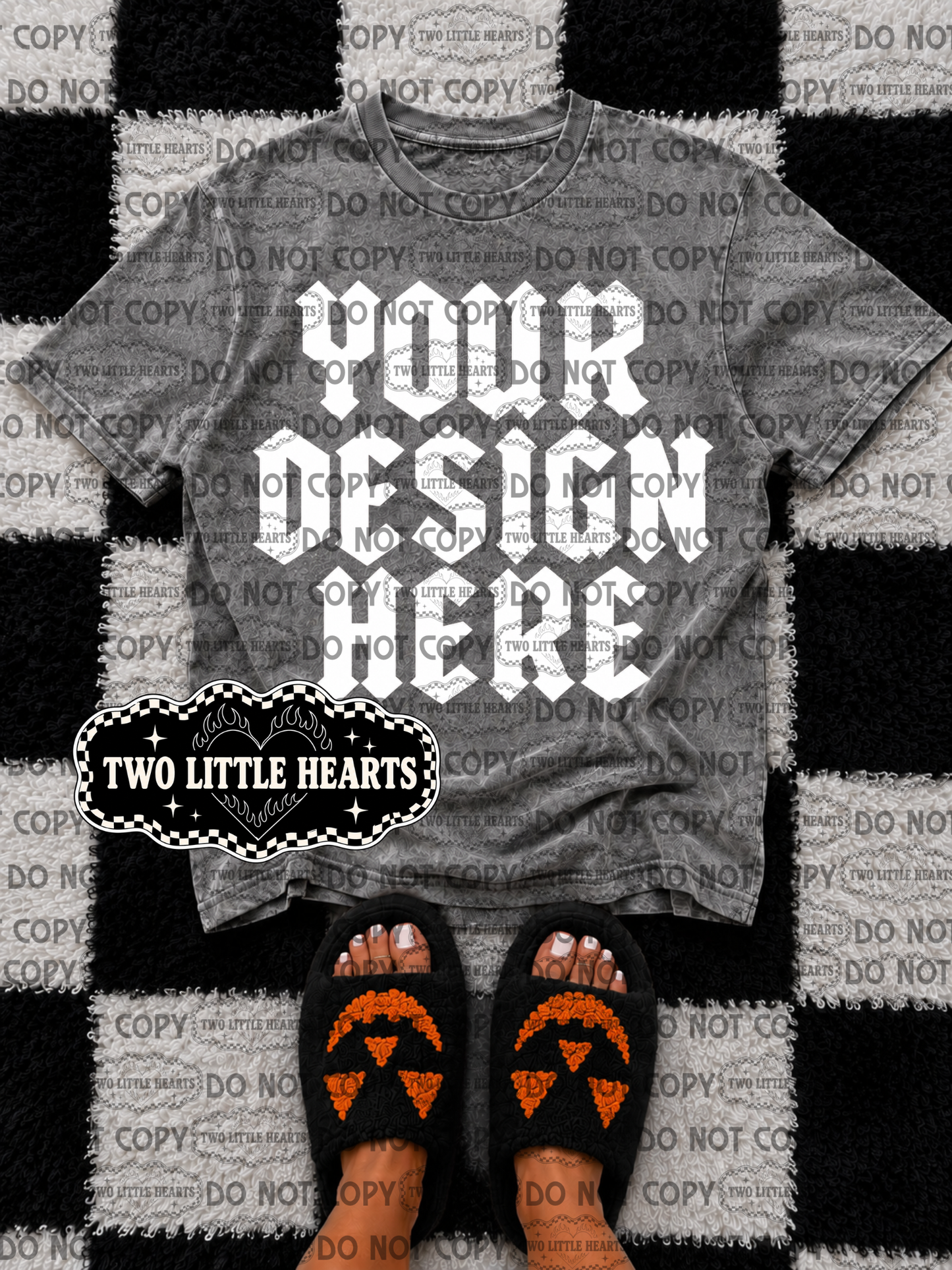 Halloween blk Slippers Mock