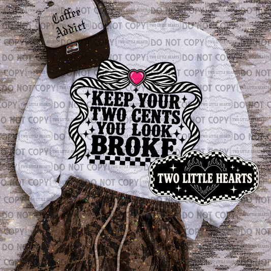 Keep your two cents zebra PNG