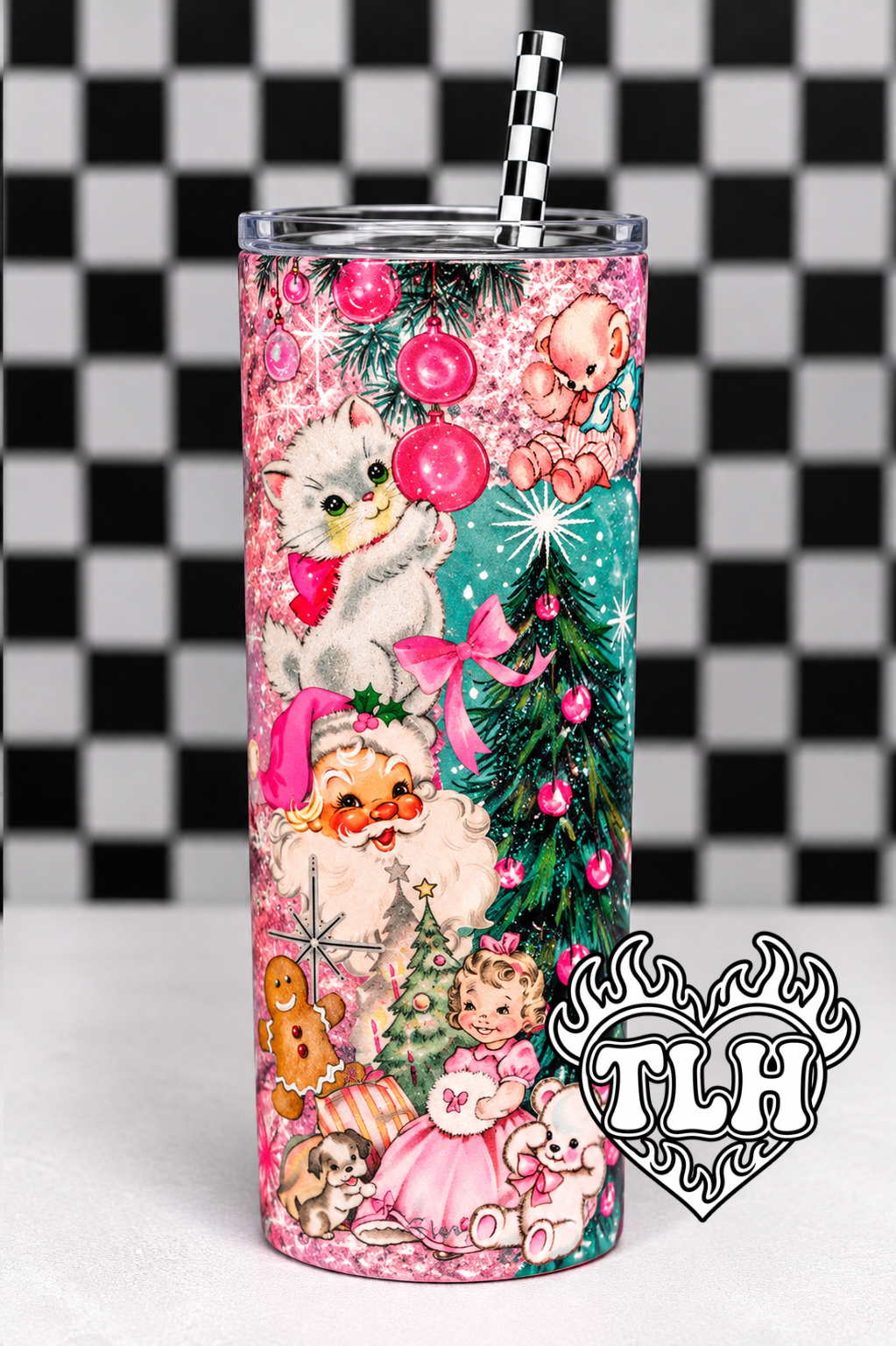 Vintage Christmas 20 oz tumbler